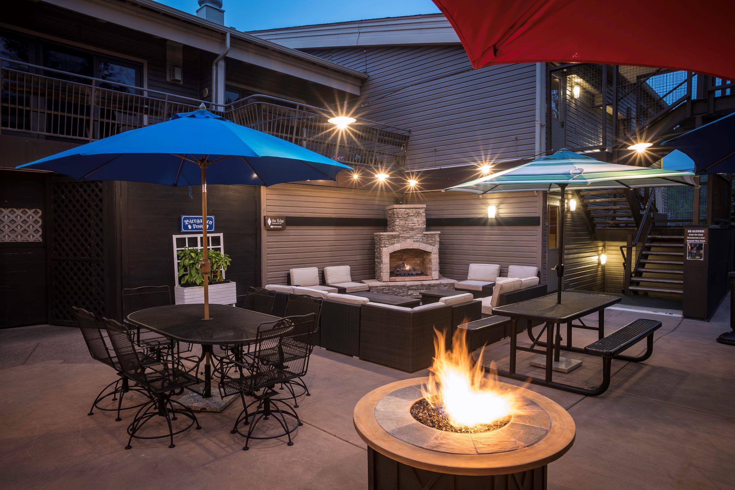 Outdoor seating area at our Snowmass Condos